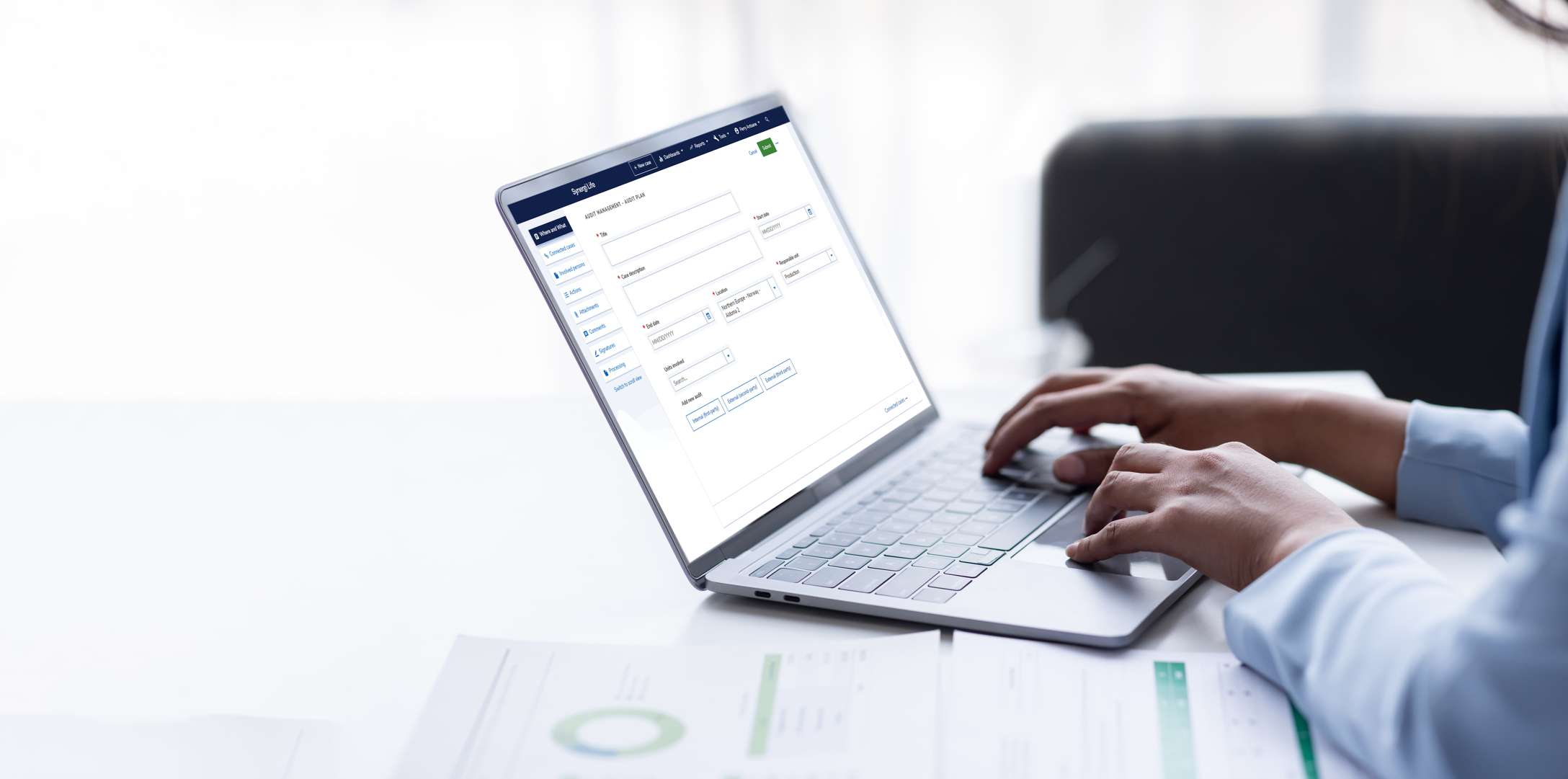 Laptop with audit management software