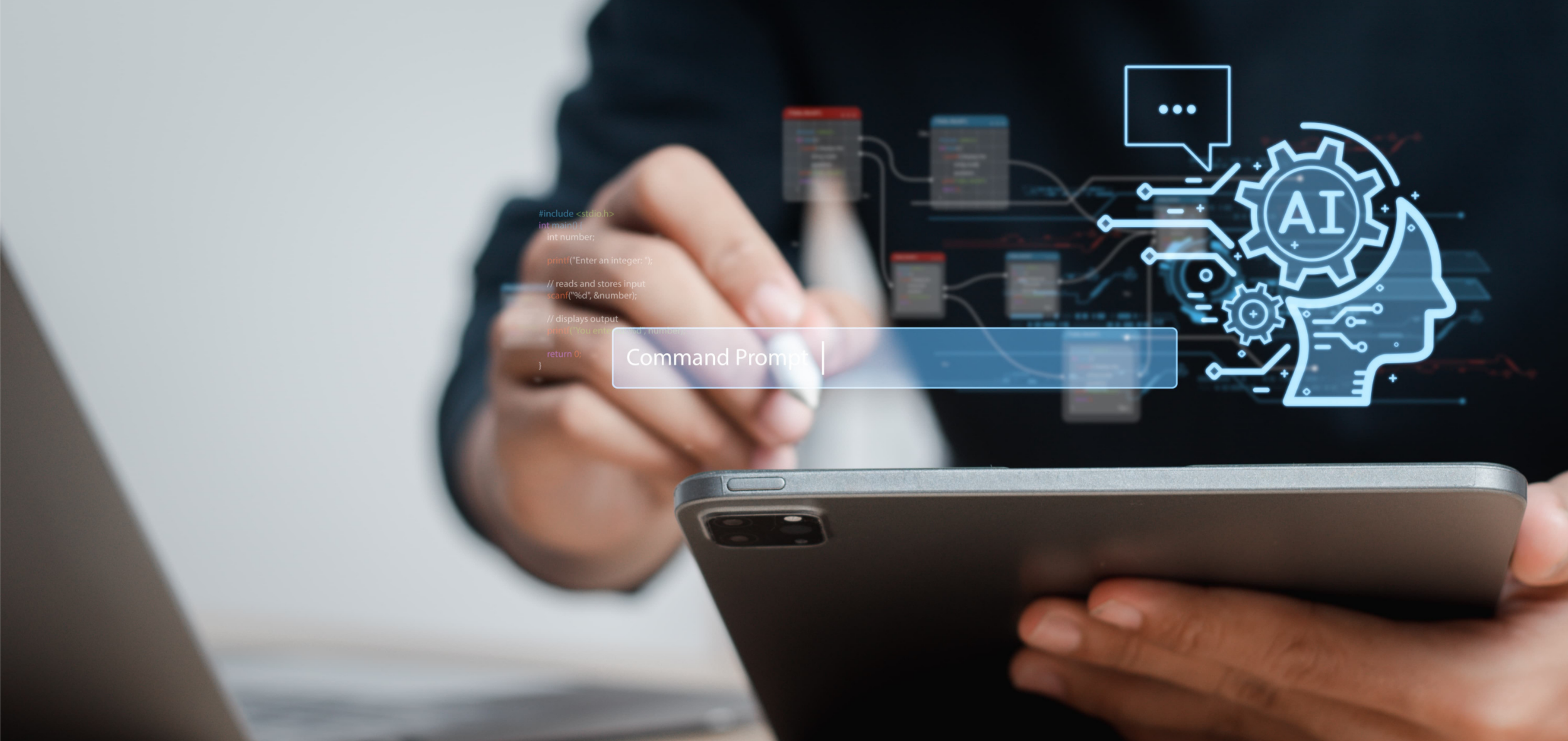 synergi life user graphics on tablet