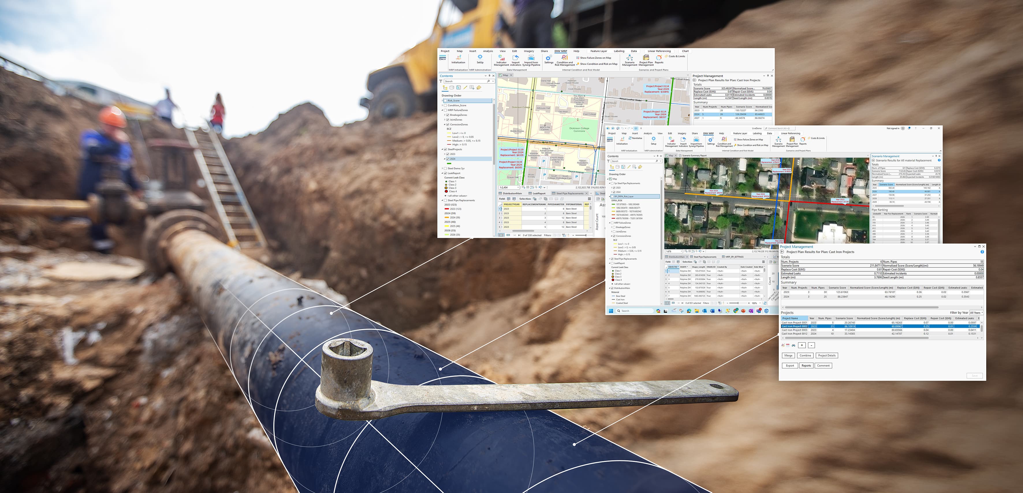 pipeline with synergi mains replacement software screenshots