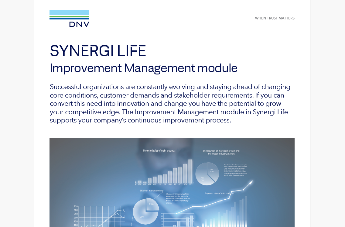 Synergi Life Improvement Management flyer