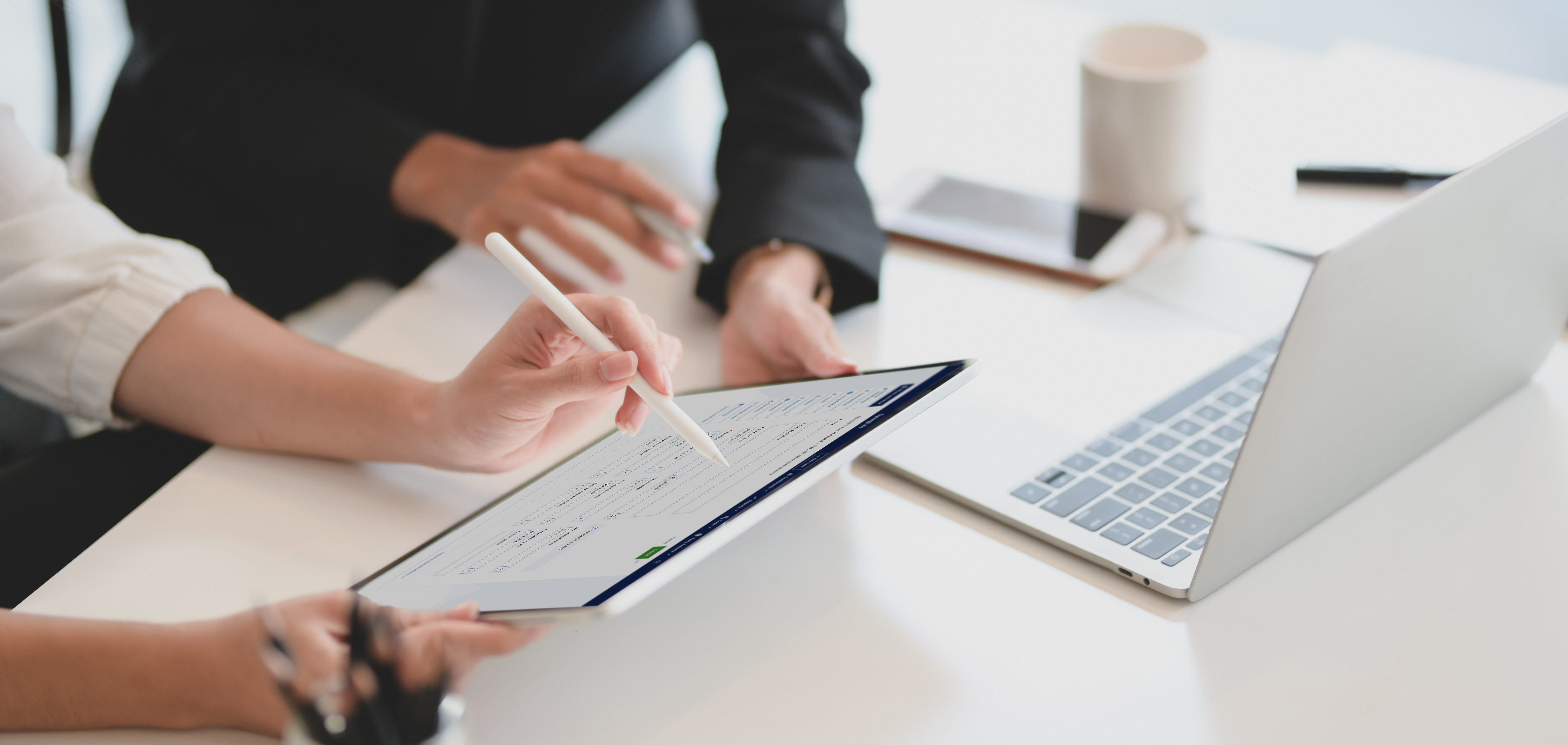 quality management software on tablet